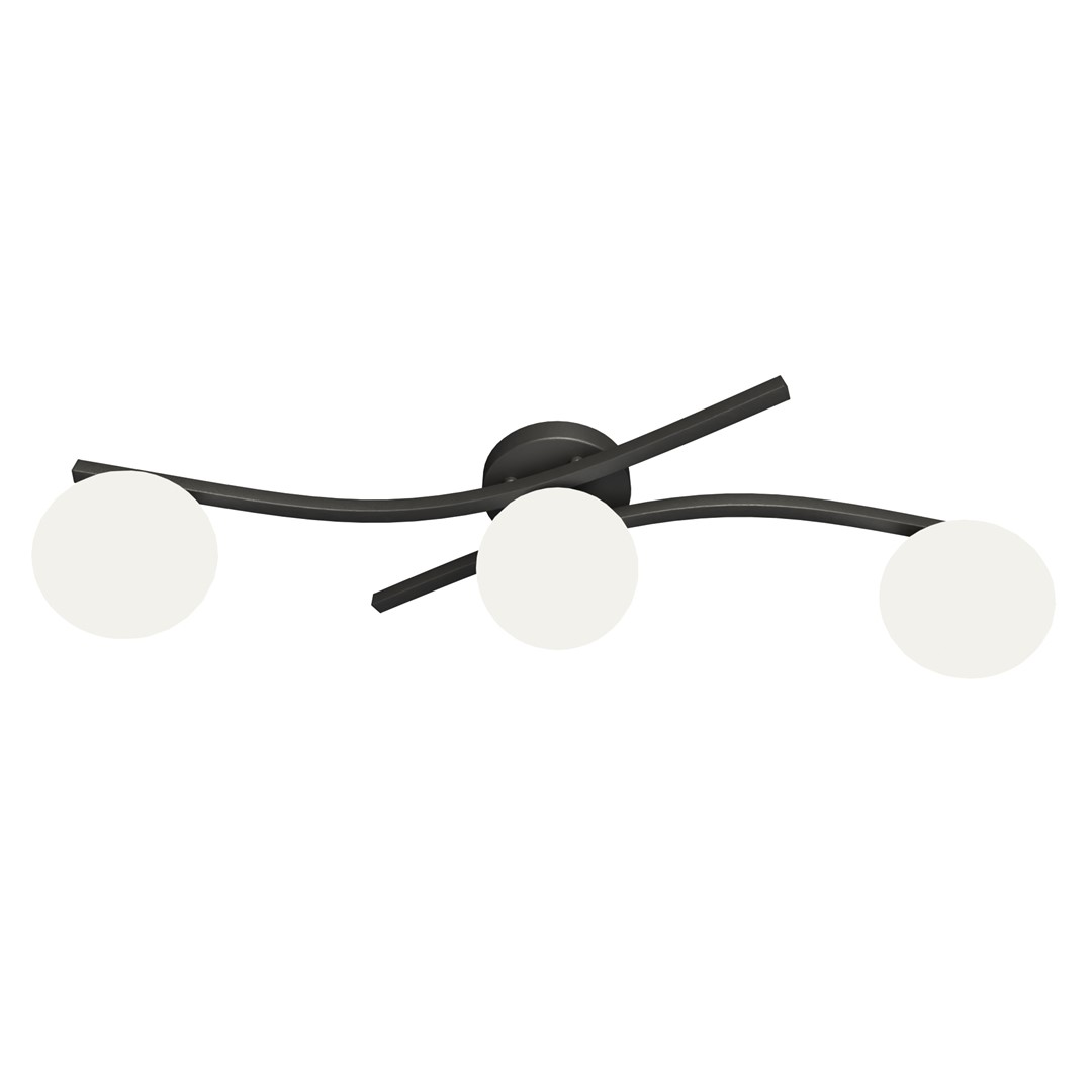 Opus 84cm Hvid plafond Fra Emibig Lighting - Den enkle form og opalglaskupler giver rummet en bl&oslash;dhed og lethed, mens lampen spreder et behageligt, diffust lys.