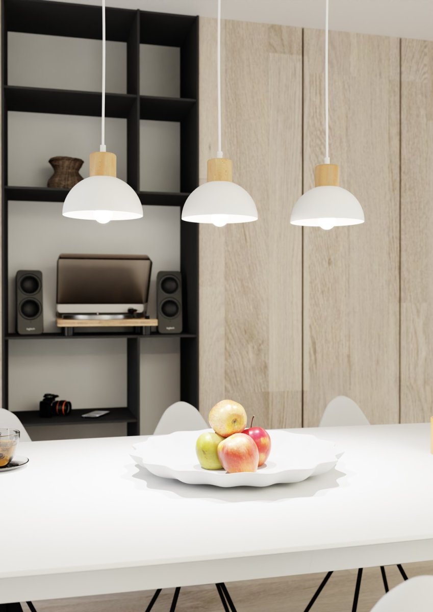 Seco 60cm Hvid loftslampe Fra Emibig Lighting - Perfekt til stuer, spisepladser eller k&oslash;kkener &ndash; Seco skaber harmoni og en hyggelig nordisk atmosf&aelig;re i rummet.
