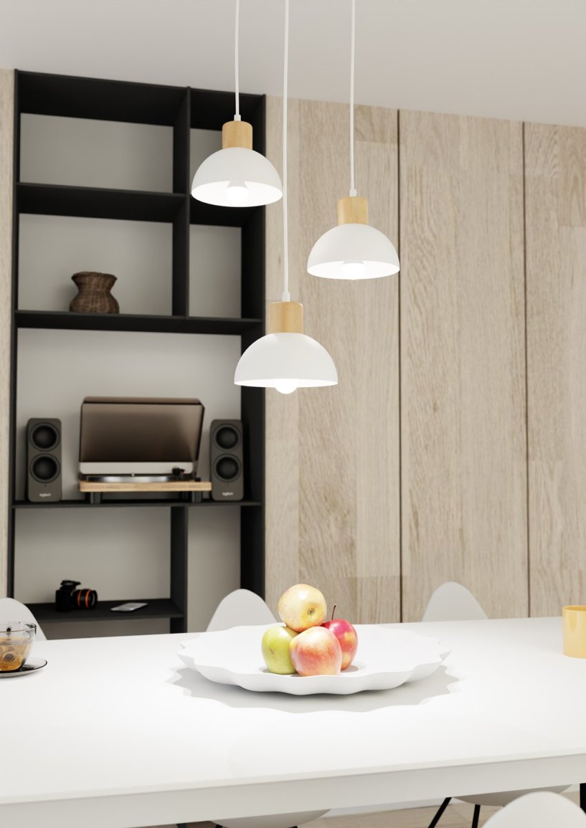 Seco Ø30 Hvid loftslampe Fra Emibig Lighting - Perfekt til stuer, spisepladser eller k&oslash;kkener &ndash; Seco skaber harmoni og en hyggelig nordisk atmosf&aelig;re i rummet.