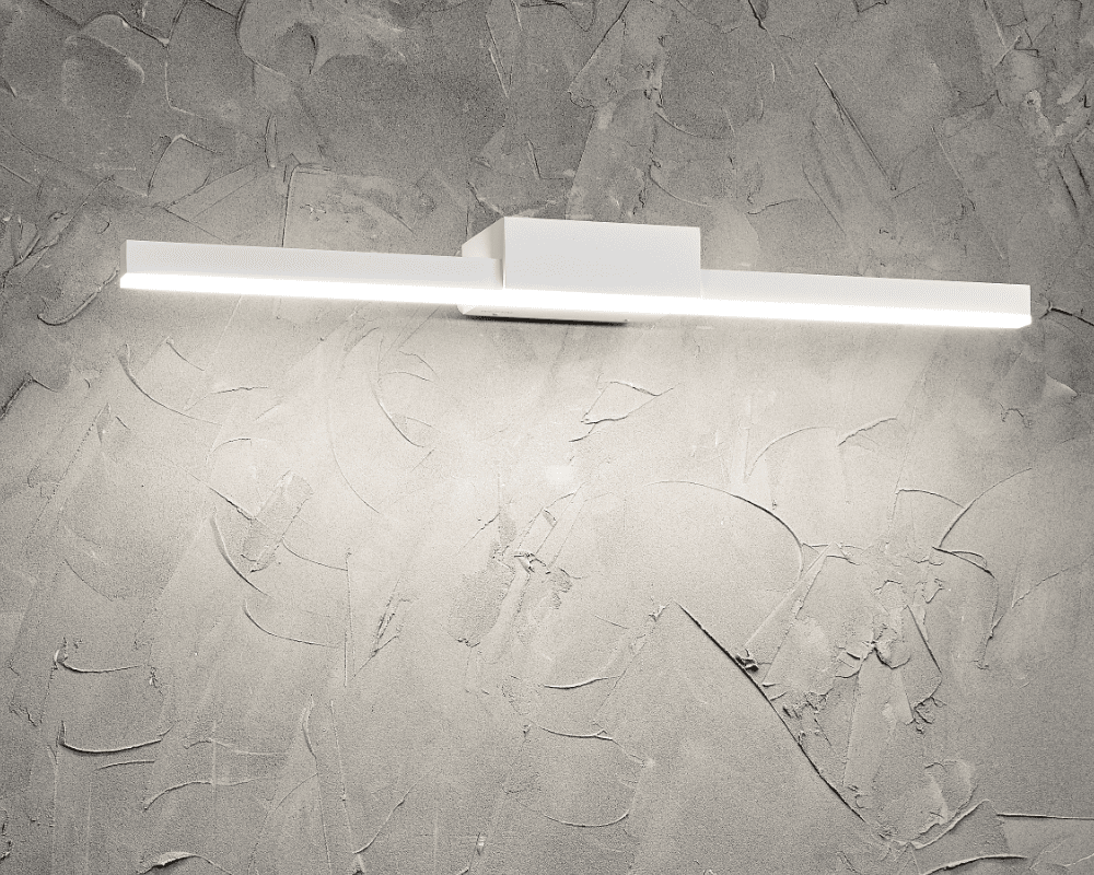 Aqua I 60cm Hvid badeværelseslampe Fra Westal - Fremstillet i støbt aluminium og udstyret med LED.