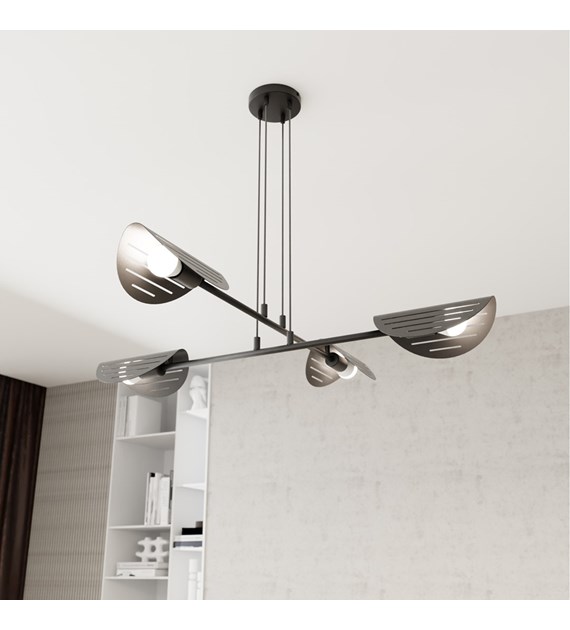 Saber 104cm Sort loftslampe Fra Emibig Lighting - Den minimalistiske form og omhyggeligt designede detaljer g&oslash;r den til en perfekt tilf&oslash;jelse til et moderne interi&oslash;r.