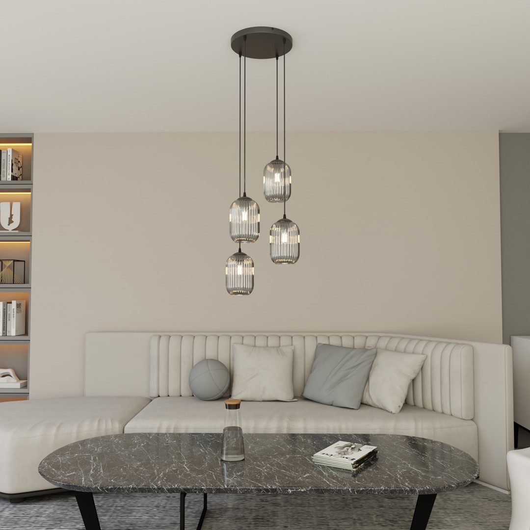 Verdi Ø30 Røgfarvet loftslampe Fra Emibig Lighting - Den originale form giver rummet karakter og skaber en personlig stil med et hyggeligt pr&aelig;g.