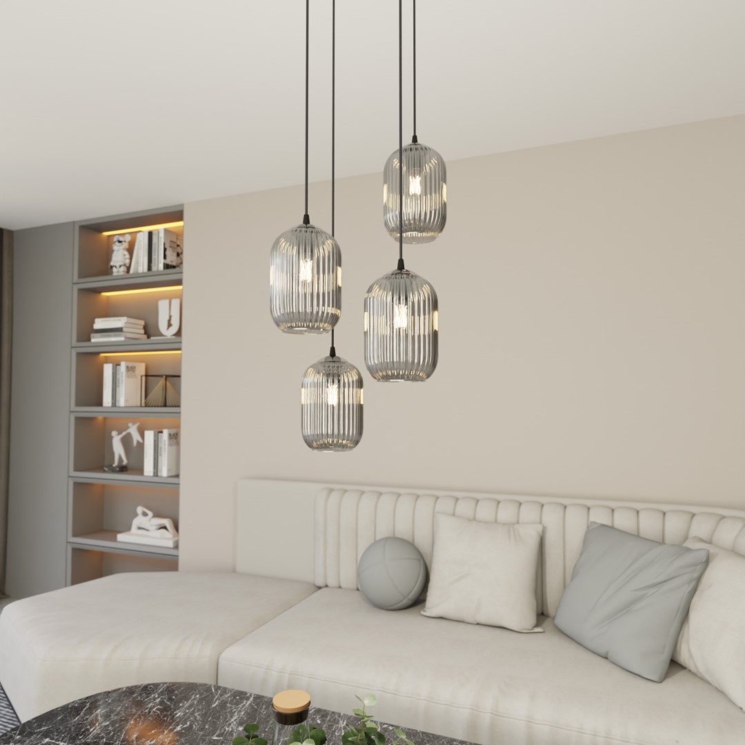 Verdi Ø30 Røgfarvet loftslampe Fra Emibig Lighting - Den originale form giver rummet karakter og skaber en personlig stil med et hyggeligt pr&aelig;g.