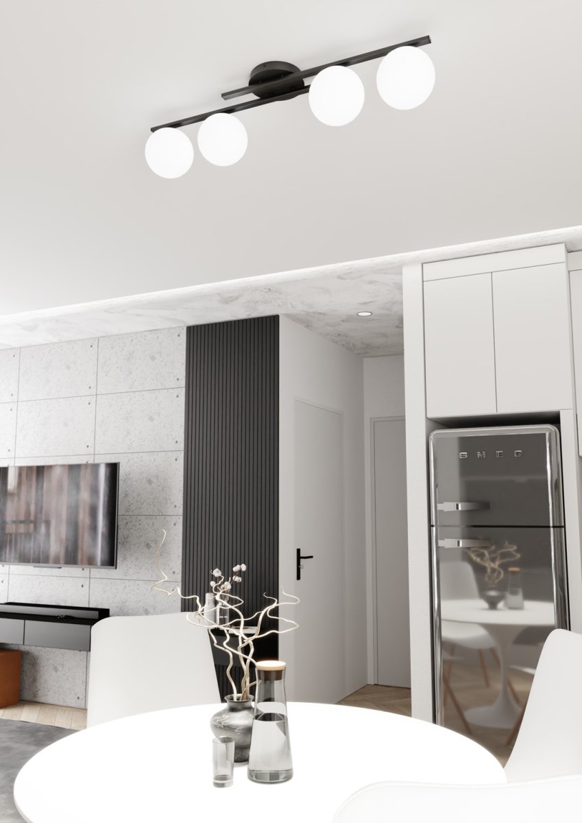 Kairo 87cm Sort plafond Fra Emibig Lighting - Det minimalistiske design passer perfekt ind i ethvert hjem og stil.