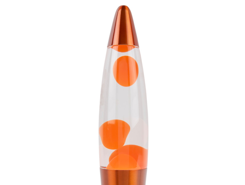 Rocket 35cm Orange børnelampe Fra Leitmotiv - Lavalampen giver et blødt, levende lys, der bevæger sig i organiske former, perfekt til et børneværelse eller som en kreativ og dekorativ detalje i hjemmet.