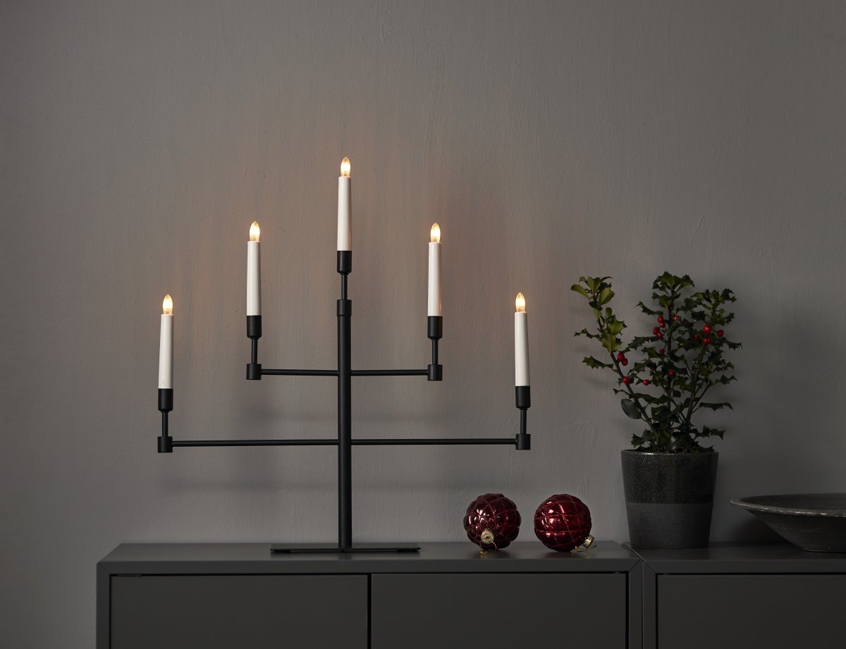 Vide Sort Fra Star Trading - Pynt op med den til advent og jul, stil den i et vindue eller p&aring; en v&aelig;g.