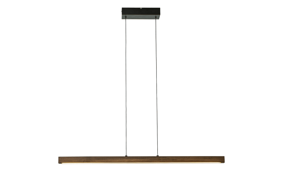 Linea 100cm Brun loftslampe Fra Aneta Lighting - Moderne loftslampe Linea i brunbejdset træ&auml; bliver en stilfuld og praktisk detalje i dit hjem.