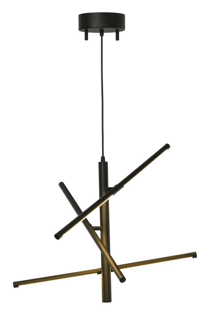 Stecco Ø60 Sort loftslampe Fra Aneta Lighting - Armene kan vinkles i flere retninger, hvilket skaber en god spredning af lyset.