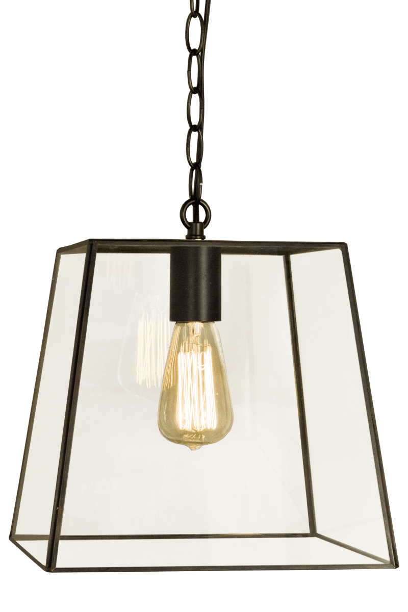 Diplomat 28cm Sort loftslampe Fra Aneta Lighting - DIPLOMAT letplaceret loftslampe i sortlakeret metal og glas, 60W E27 (medf&oslash;lger ikke).