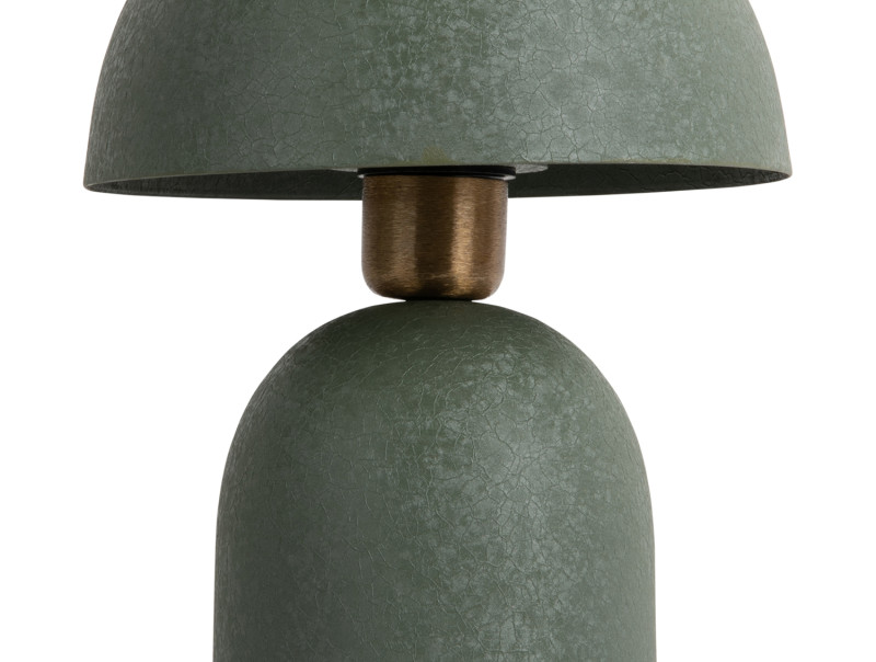 Boaz Mini 30cm Grøn bordlampe Fra Leitmotiv - Den matte, grønne finish har en struktureret, næsten keramiklignende overflade, der giver lampen et blødt og livligt udtryk.