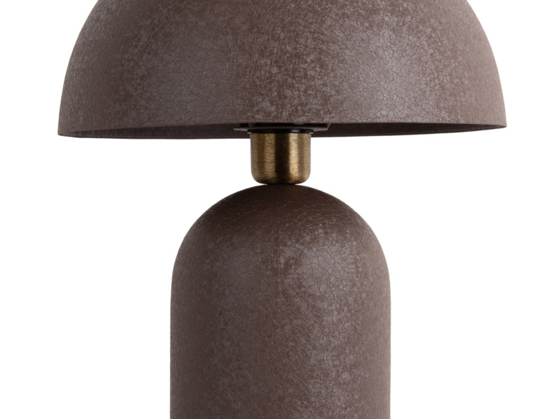Boaz 43cm Brun bordlampe Fra Leitmotiv - Den brune finish har en struktureret, næsten keramiklignende overflade, der giver lampen et blødt og livligt udtryk.