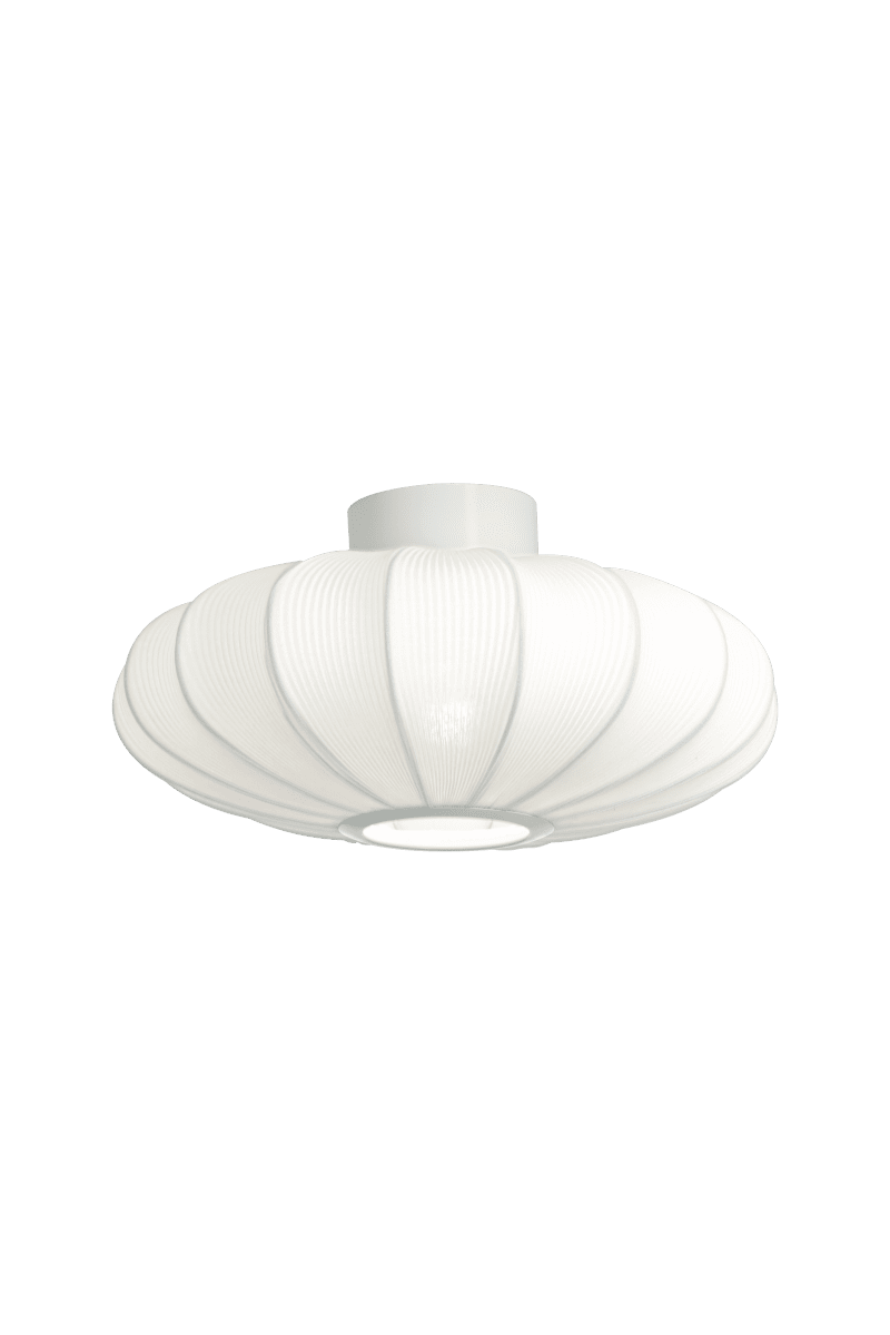 Mamsell Ø45 Hvid plafond Fra Aneta Lighting - Mamsell plafond er beklædt med fint plisseret strækstof, der giver et behageligt, let dæmpet lys.