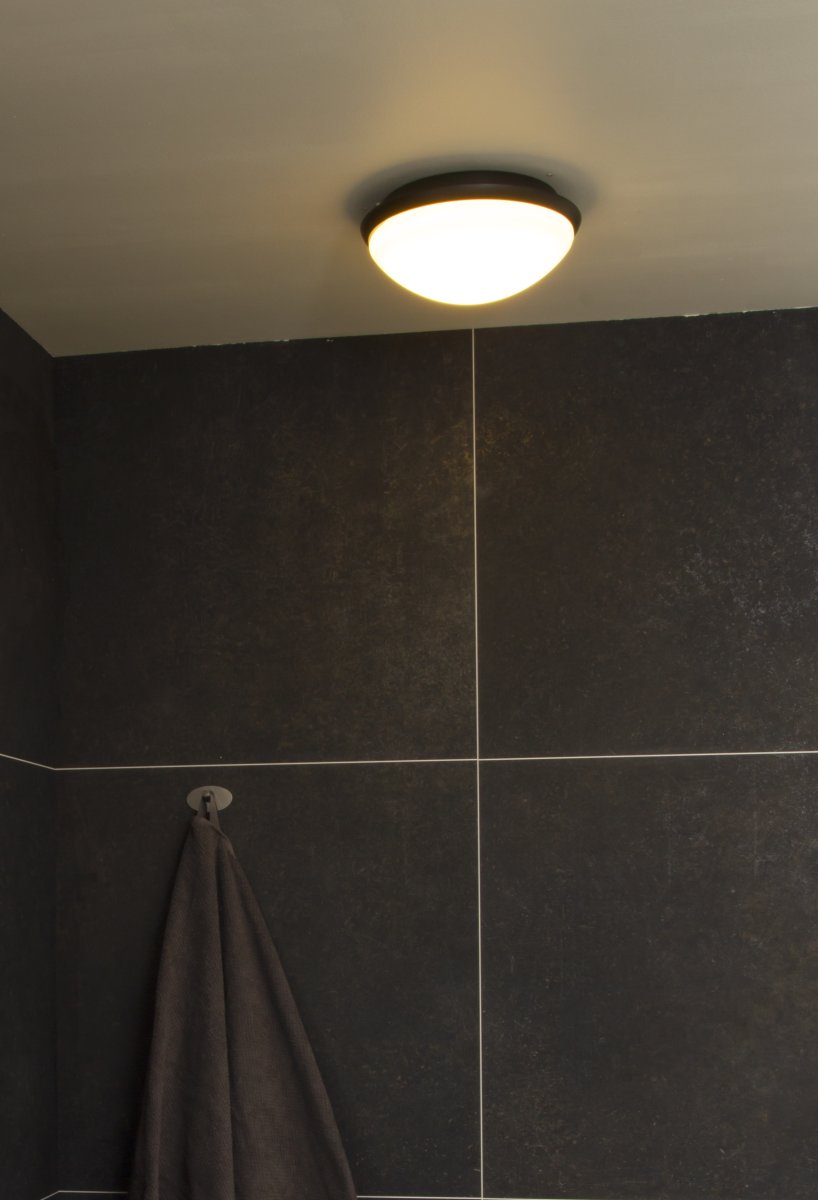 Siracusa Ø25 Hvid badeværelseslampe Fra Aneta Lighting - Lampen monteres med skruer i loftet og strømtilslutning med fast montering.