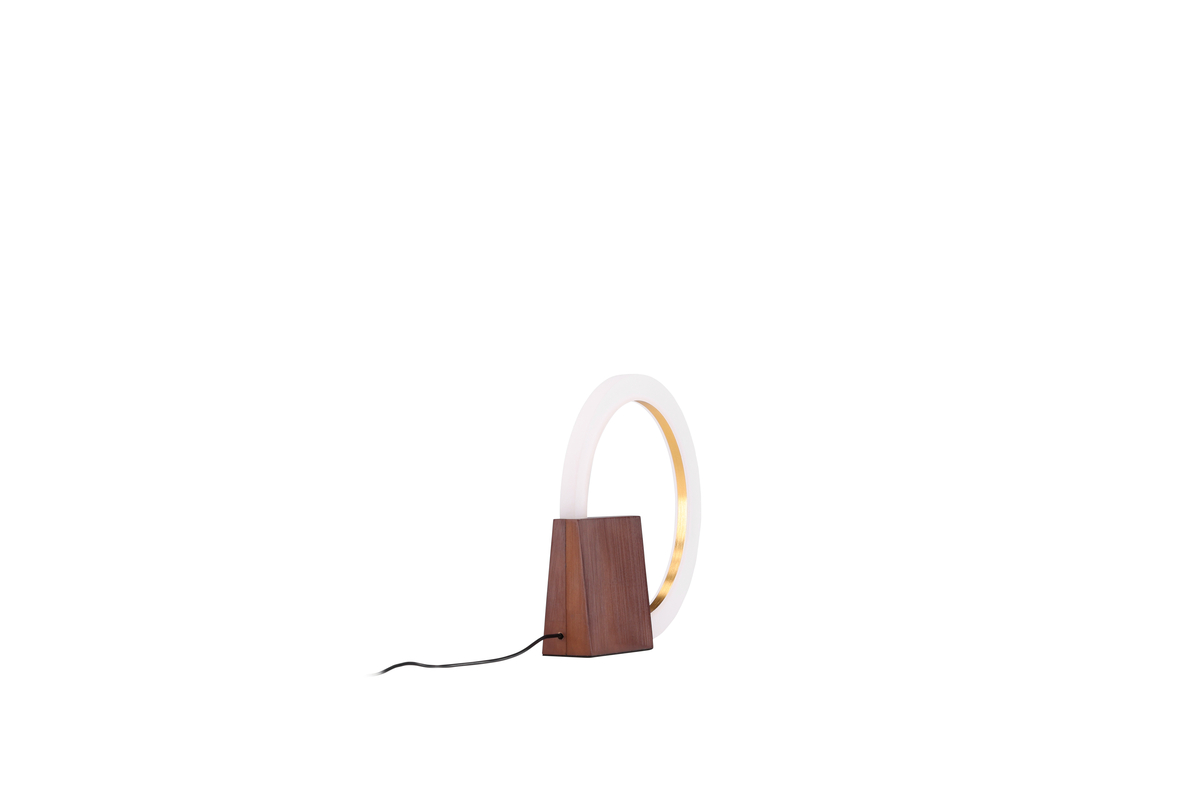 Brive 30cm Valnød bordlampe Fra Venture Design - Placer lampen et sted, der b&aring;de skal lyse op og dekoreres, og den vil med garanti &oslash;ge hyggefaktoren i dit hjem!