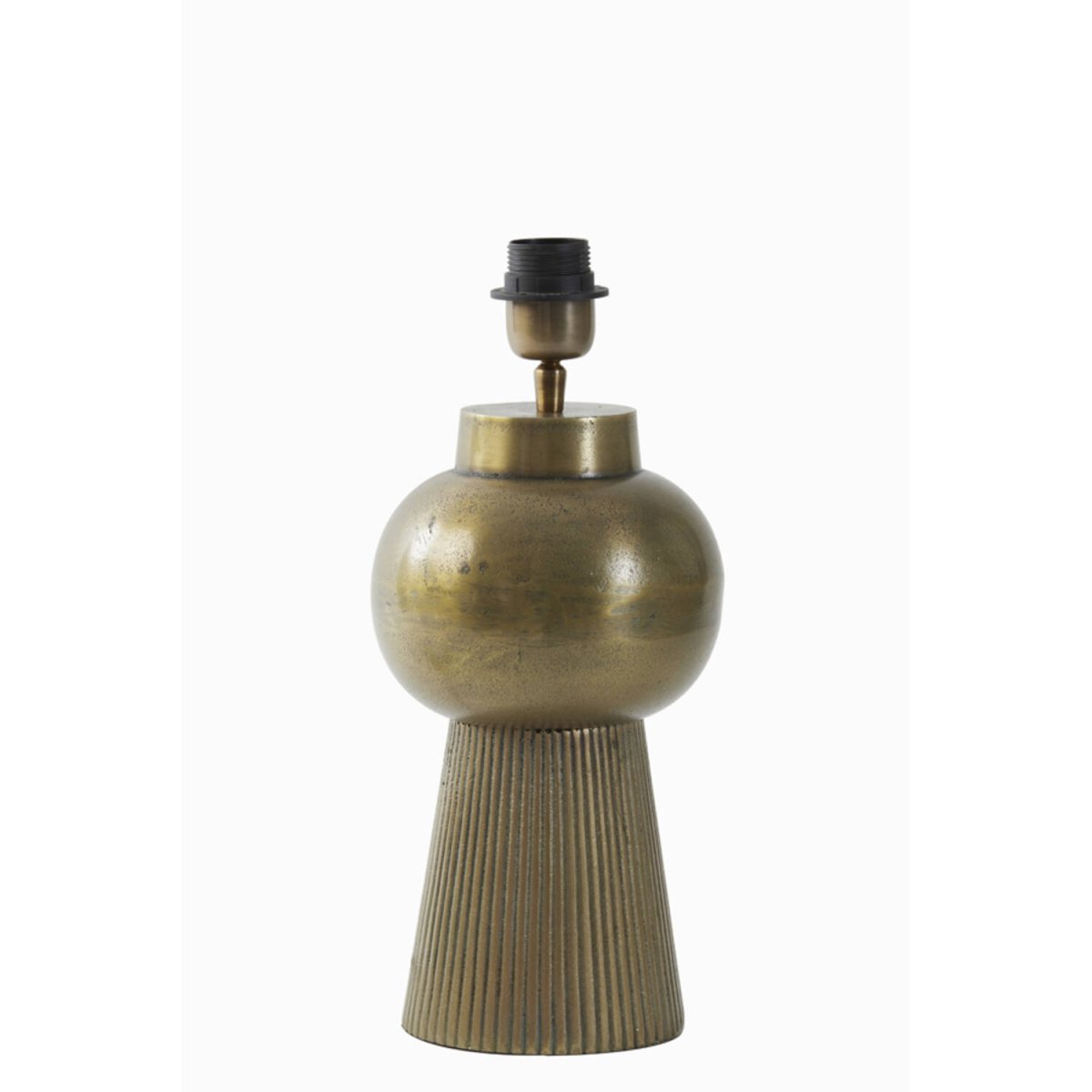 Shaka 33cm Bronze lampefod Fra Light & Living - Den riflede fod møder den blødt afrundede top og skaber en harmonisk balance mellem struktur og elegance.