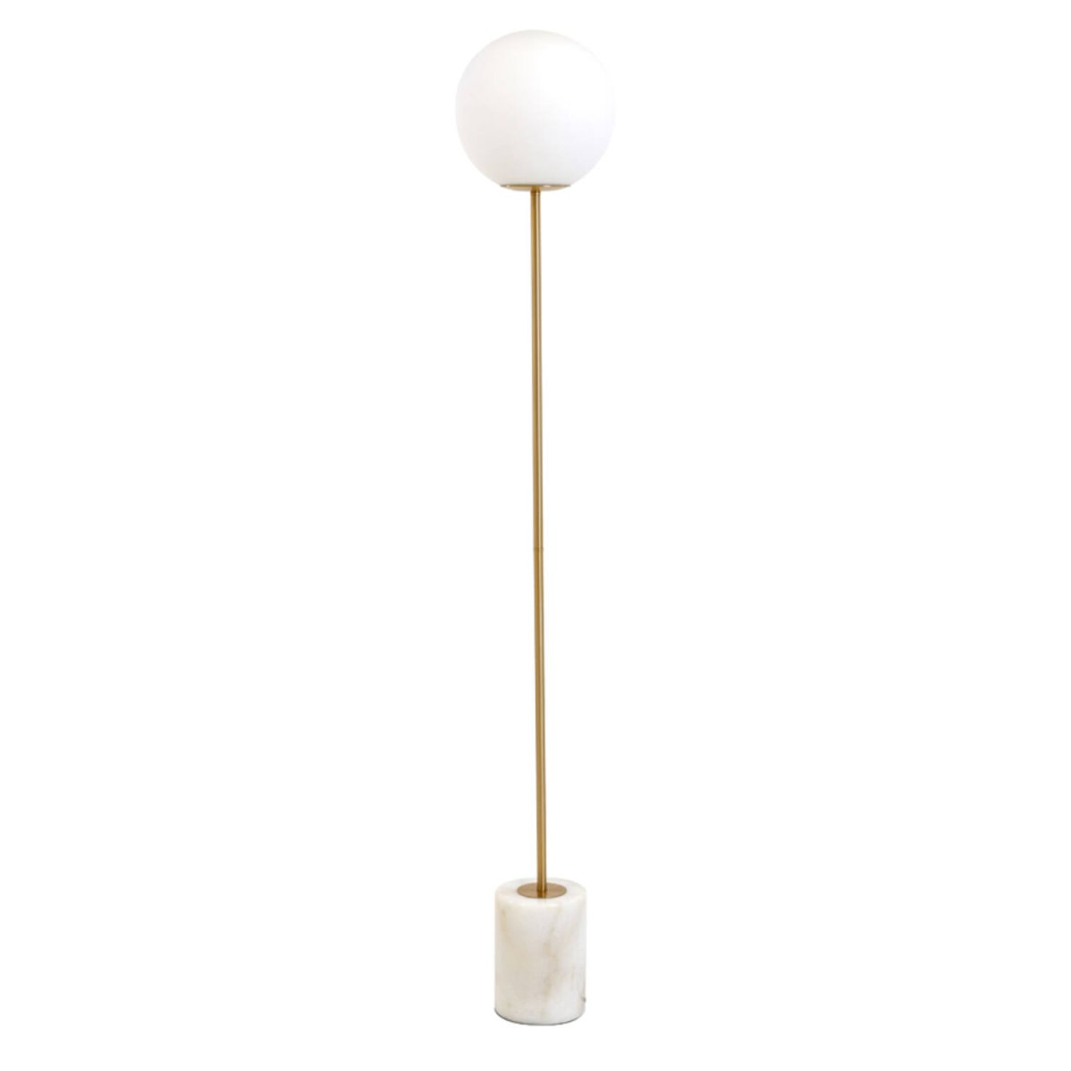 Medina Antik messing gulvlampe Fra Light & Living - Bunden af marmor i kombination med bunden af aluminium med antik messingfinish bidrager til en elegance.