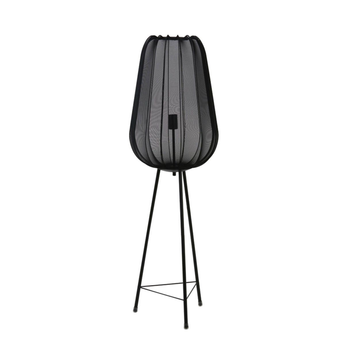 Plumeria Sort gulvlampe Fra Light & Living - Plumeria er en elegant gulvlampe med stilfulde detaljer.