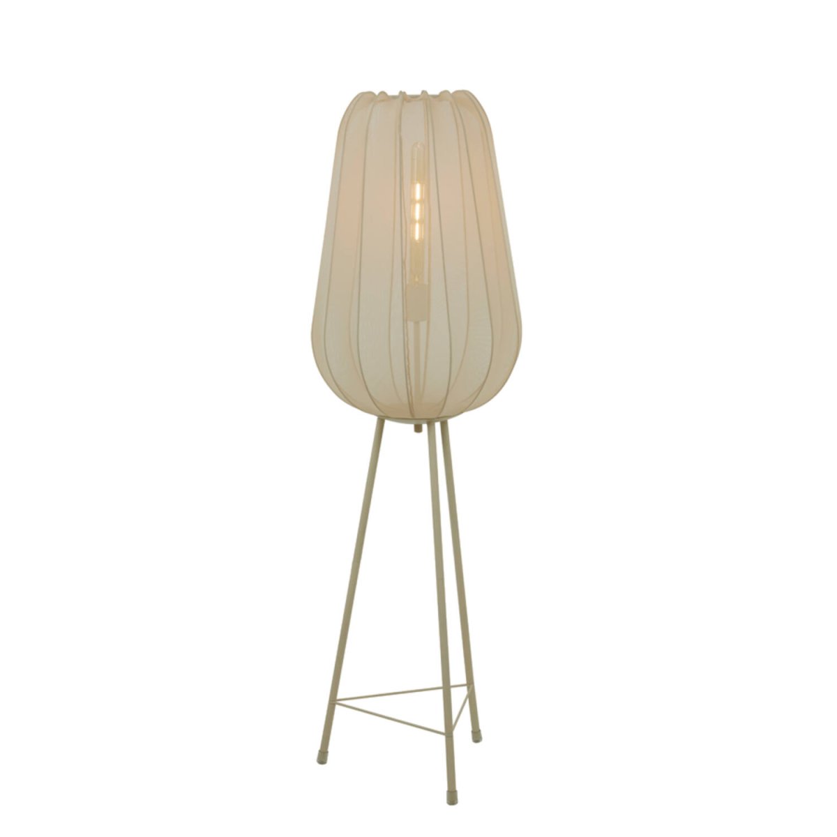 Plumeria Sand gulvlampe Fra Light & Living - Plumeria er en moderne gulvlampe med stilfulde detaljer.