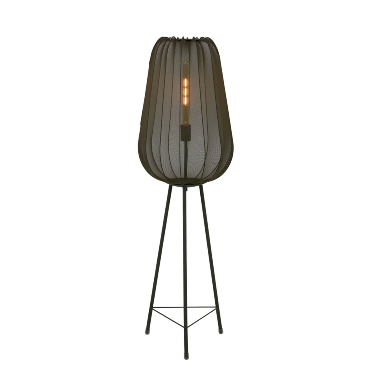 Plumeria Mørkegrøn gulvlampe Fra Light & Living - Plumeria er en moderne gulvlampe med stilfulde detaljer.
