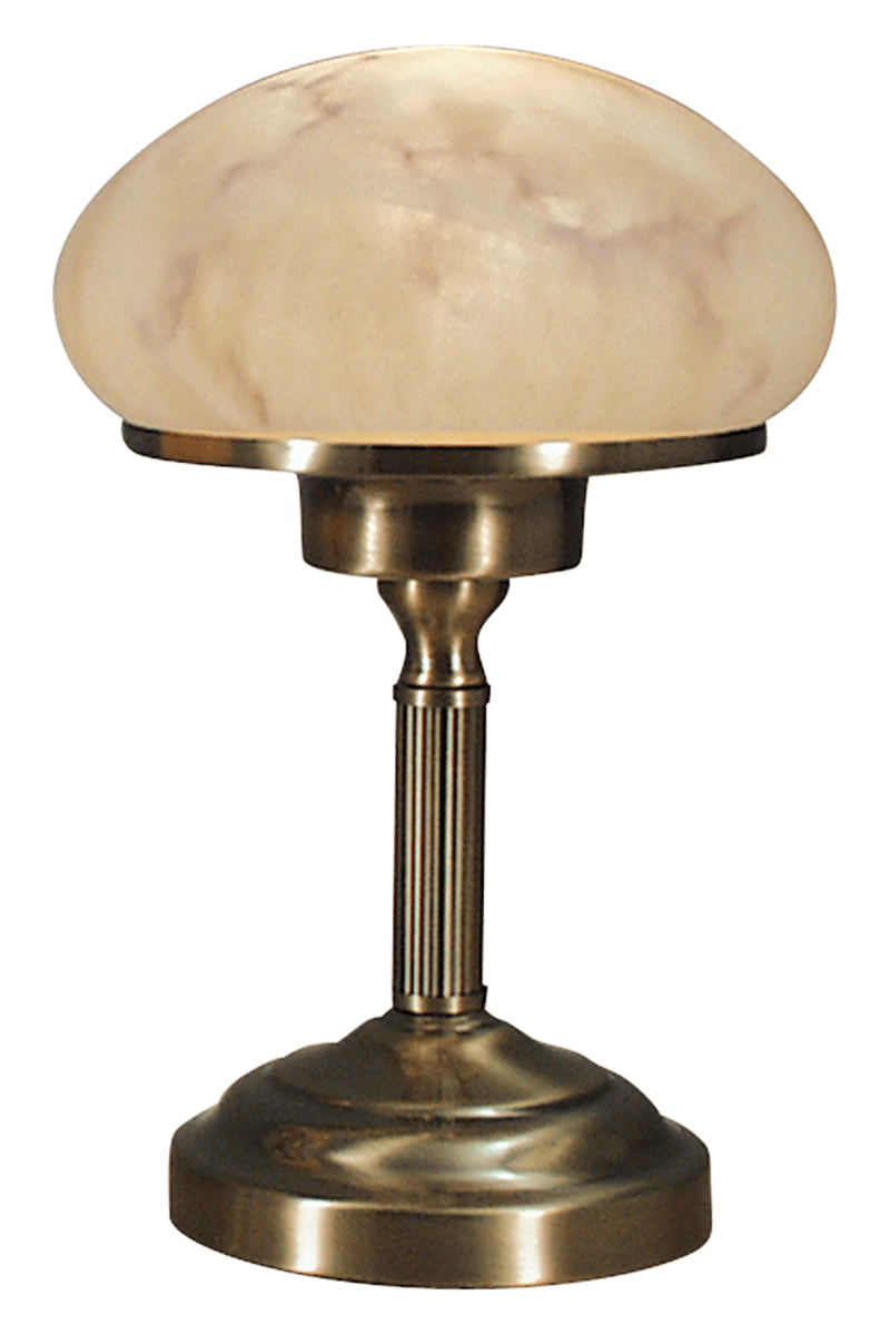 August 28cm Antik messing bordlampe Fra Aneta Lighting - Lygtens tidløse stil gør, at den passer lige så godt i et moderne hjem som i et mere traditionelt indrettet rum.