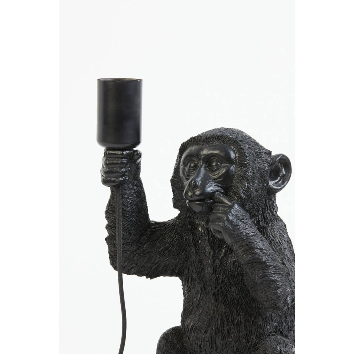 Monkey 34cm Sort bordlampe Fra Light & Living - Monkey er en legende lampe med karakter, lad den lyse op i dit hjem med sit unikke og charmerende design!