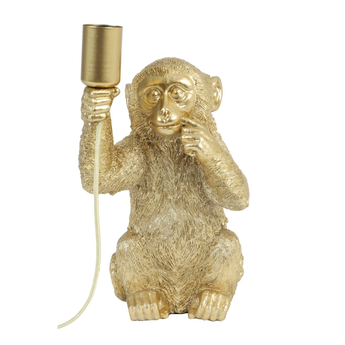 Monkey 34cm Guld bordlampe Fra Light & Living - Monkey er en legende lampe med karakter, lad den lyse op i dit hjem med sit unikke og charmerende design!