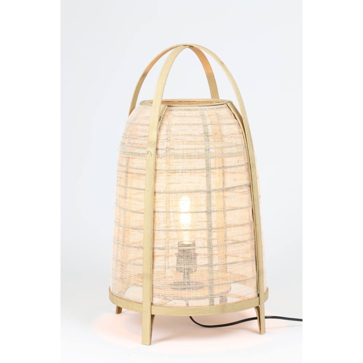 Jacinto 60cm Natur bordlampe Fra Light & Living - Skab en varm og harmonisk atmosfære med Jacinto, en stilfuld lampe i bambus og hør.