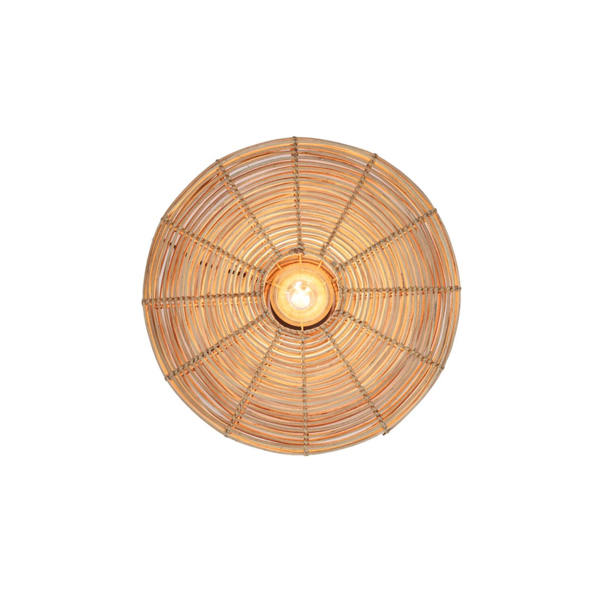 Mataka Ø50 Natur væglampe Fra Light & Living - Giv dit hjem en varm og indbydende følelse med Mataka, en væglampe i rattan.