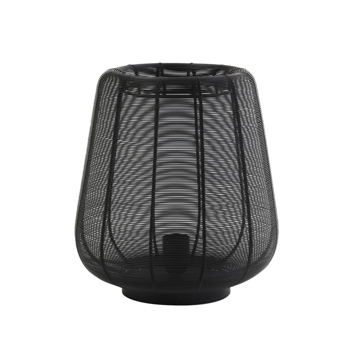 Adeta 32cm Sort bordlampe Fra Light & Living - Den åbne konstruktion skaber smukke skygger og gør den til en perfekt detalje i både industrielle og skandinaviske hjem.