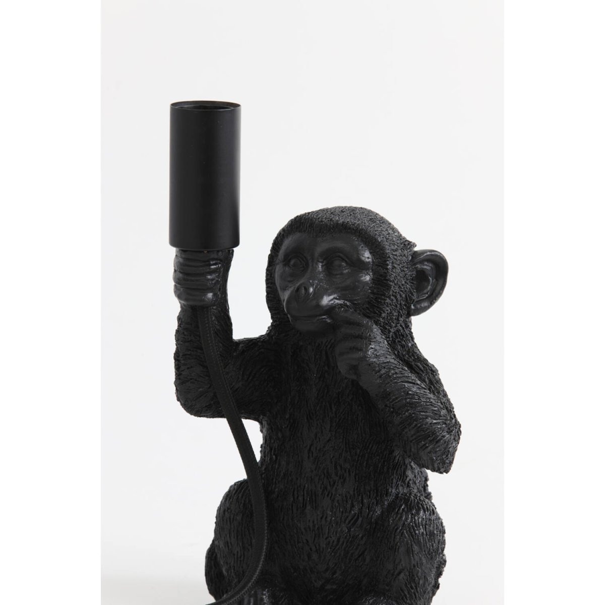 Monkey 23cm Sort bordlampe Fra Light & Living - Monkey er en legende lampe med karakter, lad den lyse op i dit hjem med sit unikke og charmerende design!