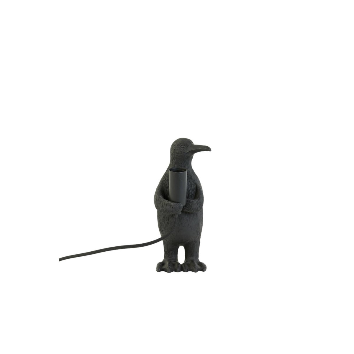 Penguin 24cm Sort bordlampe Fra Light & Living - Penguin er en charmerende og legende lampe, lad den sprede lys og glæde i dit hjem!