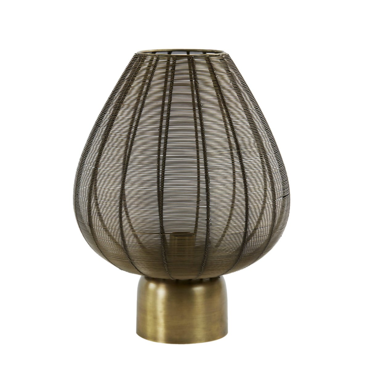 Suneko 46cm Antik guld bordlampe Fra Light & Living - Suneko er en elegant lampe lavet af jern i en antik guldfinish, hvor den luftige konstruktion skaber et smukt lysspil.