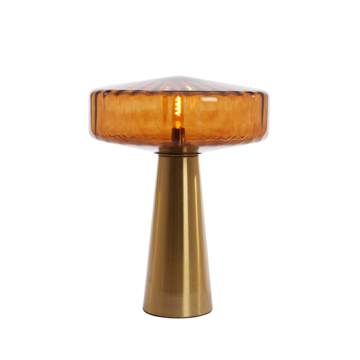 Pleat 53cm Guld/brun bordlampe Fra Light & Living - 
