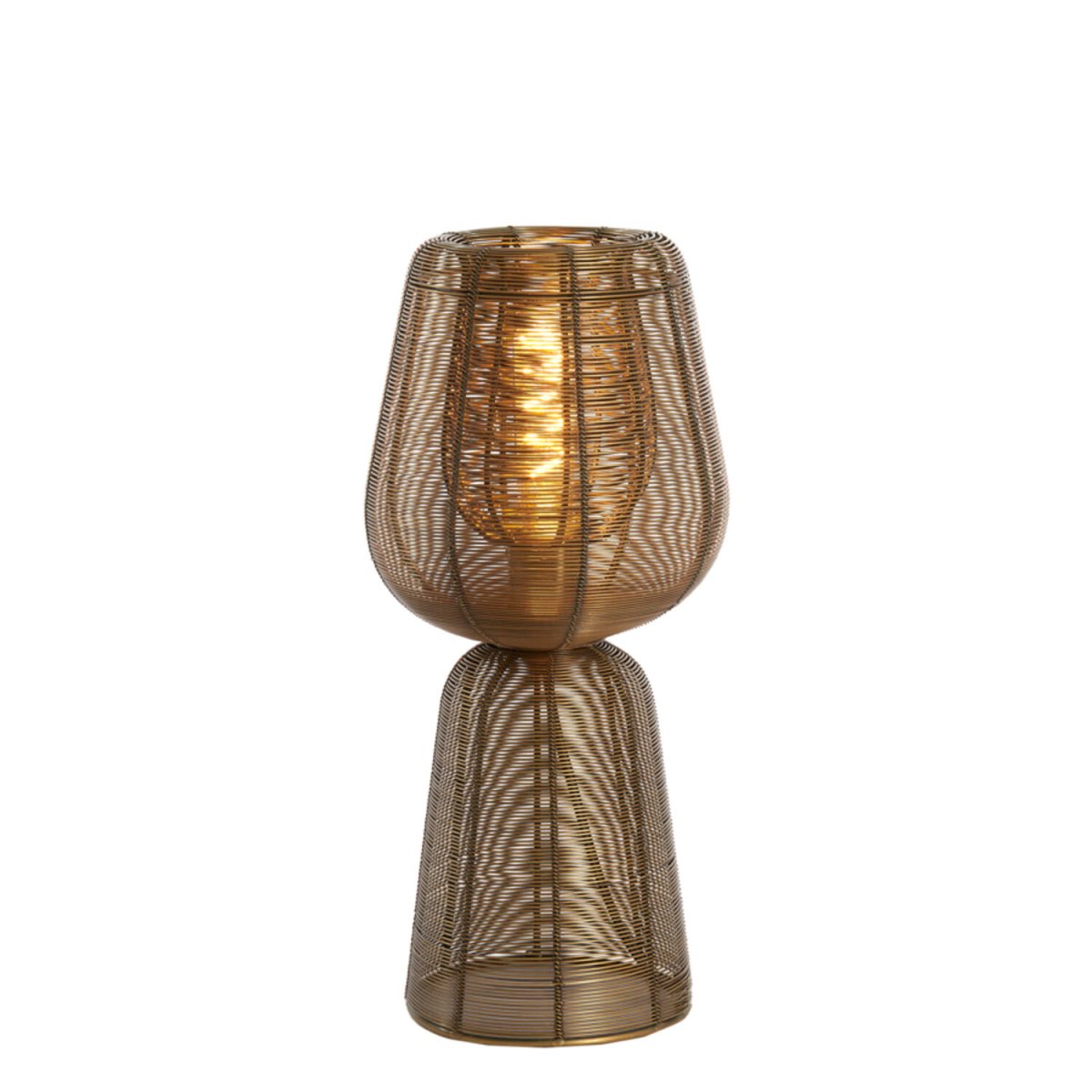 Aboso 42cm Bronze bordlampe Fra Light & Living - Aboso er en elegant bordlampe lavet af jern med en bronzefinish, hvor det &aring;bne design skaber et smukt skyggespil.