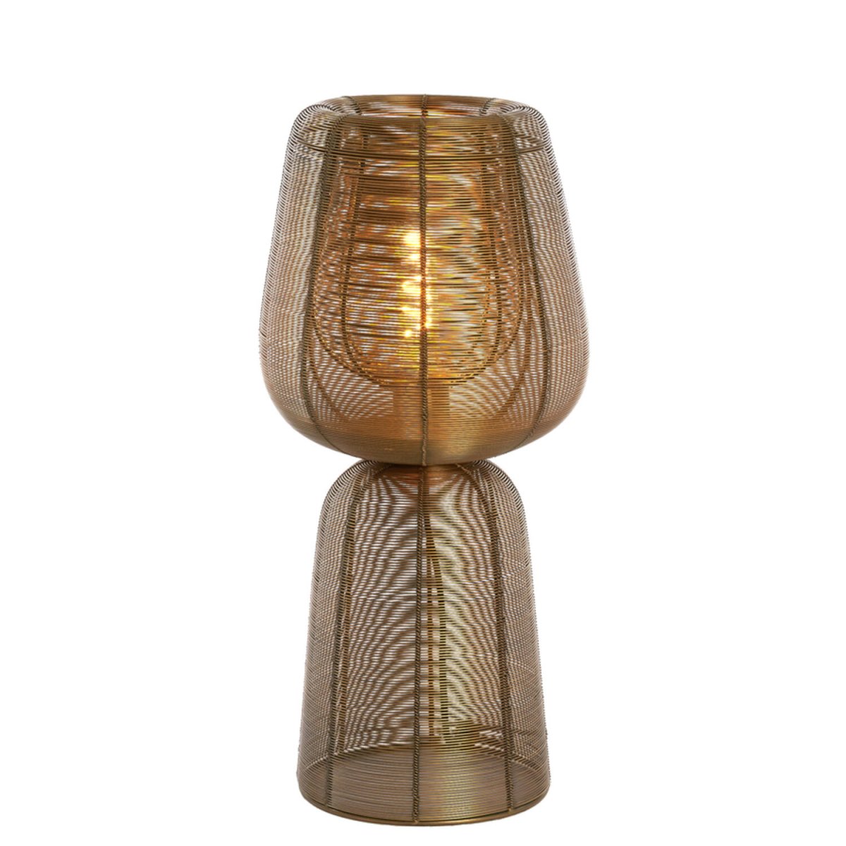 Aboso 54cm Bronze bordlampe Fra Light & Living - Aboso er en stilfuld bordlampe lavet af jern med en bronzefinish, hvor det åbne design skaber et smukt skyggespil.