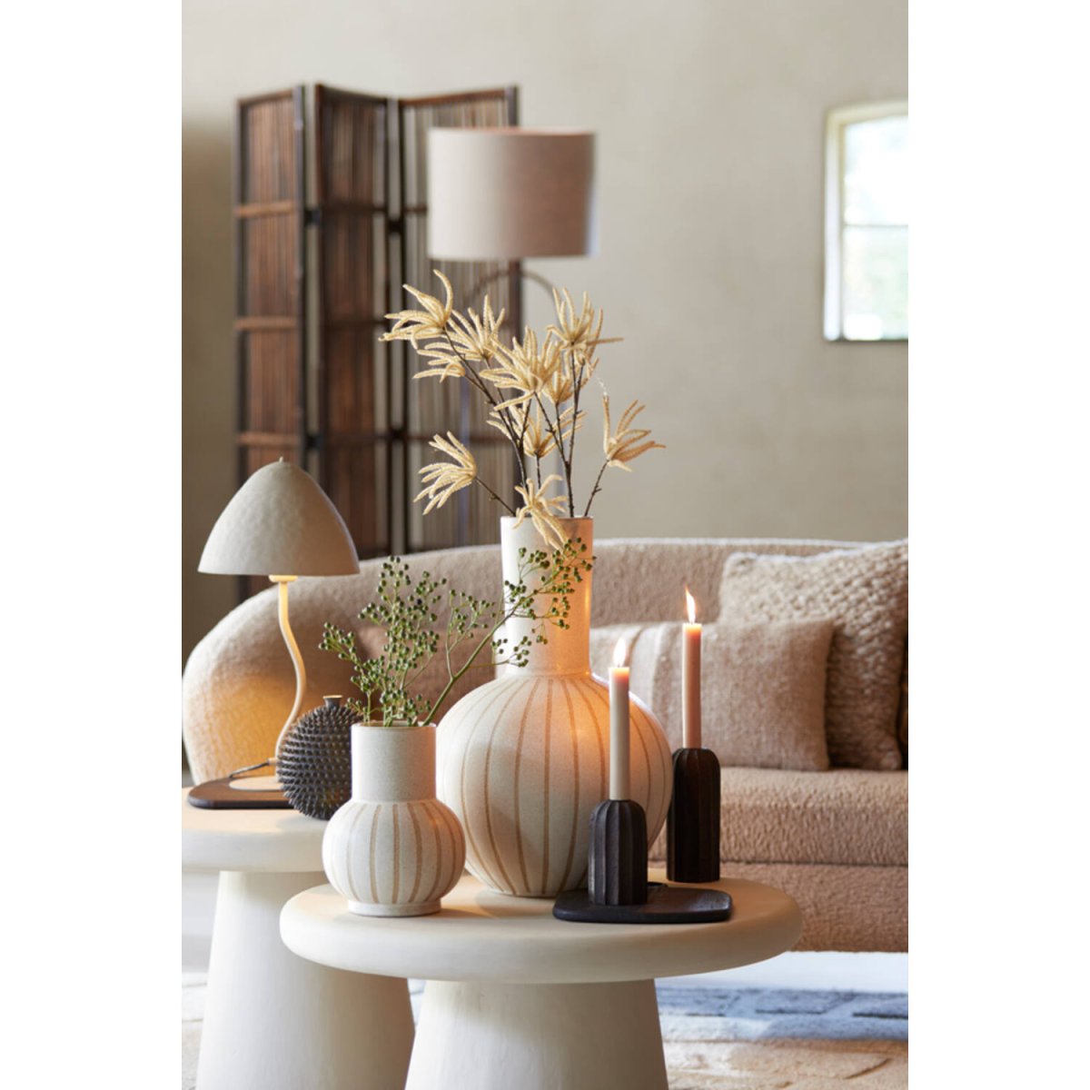 Elimo 50cm Lysegrå bordlampe Fra Light & Living - 
