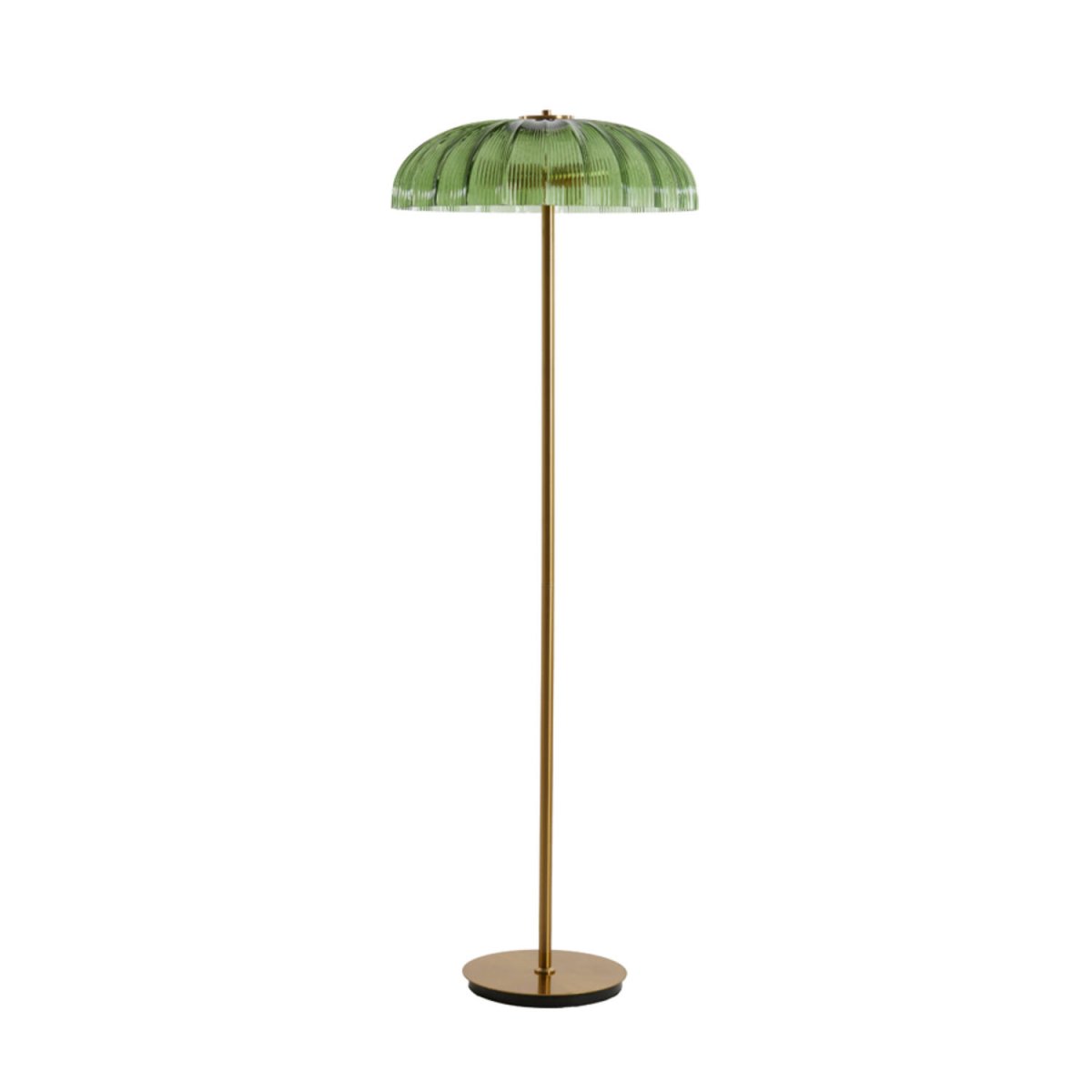 Fungo Guld/grøn gulvlampe Fra Light & Living - Det elegante og sofistikerede design tilføjer et luksuriøst præg til interiøret og skaber en varm og behagelig lysfordeling.