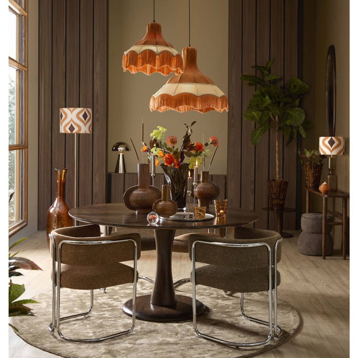 Surrina 50cm Nikkel bordlampe Fra Light & Living - 