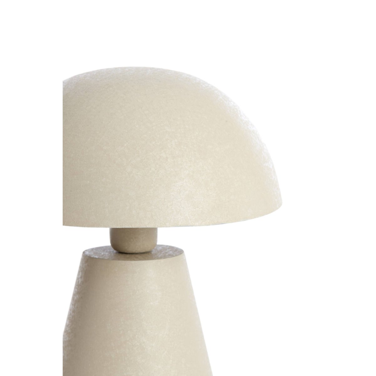 Surrina 50cm Beige bordlampe Fra Light & Living - Surrina er en stilfuld metalbordlampe med et moderne, paddehatteformet design og en smuk mat lys beige farve.