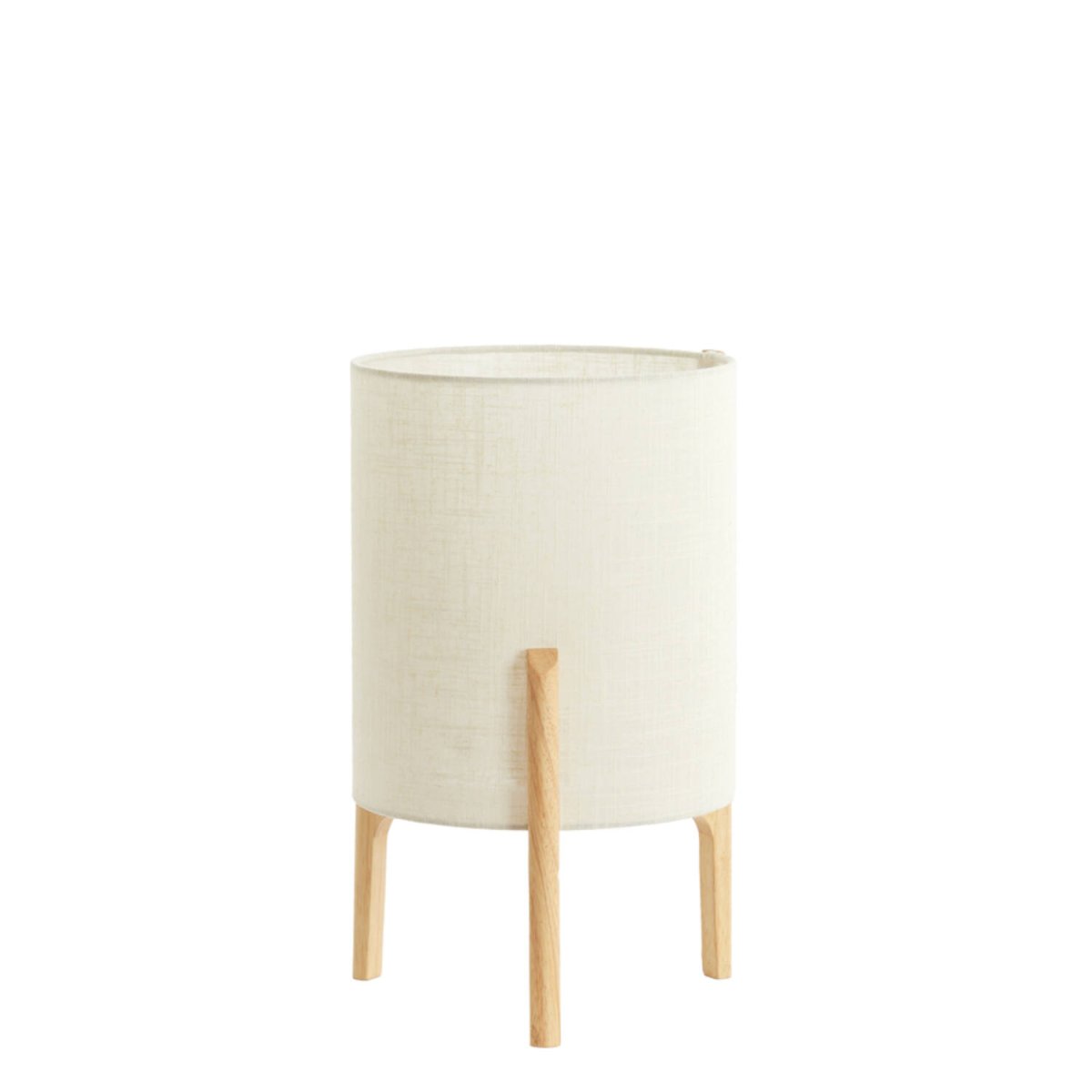 Litto 44cm Hvid bordlampe Fra Light & Living - Lampen har en robust lys tr&aelig;ramme og en hvid h&oslash;rsk&aelig;rm, der spreder et bl&oslash;dt og behageligt lys.