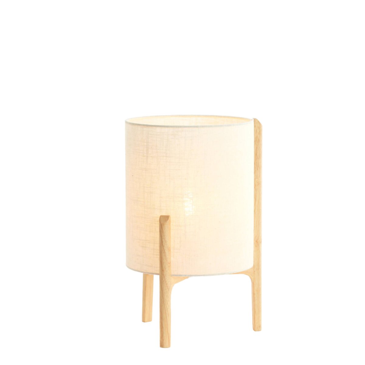 Litto 44cm Hvid bordlampe Fra Light & Living - Lampen har en robust lys tr&aelig;ramme og en hvid h&oslash;rsk&aelig;rm, der spreder et bl&oslash;dt og behageligt lys.