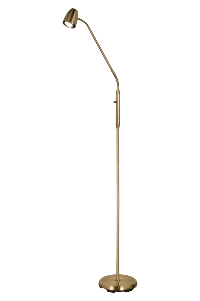 Sandnes 1 Antik gulvlampe Fra Aneta Lighting - stangen og et justerbart hoved.