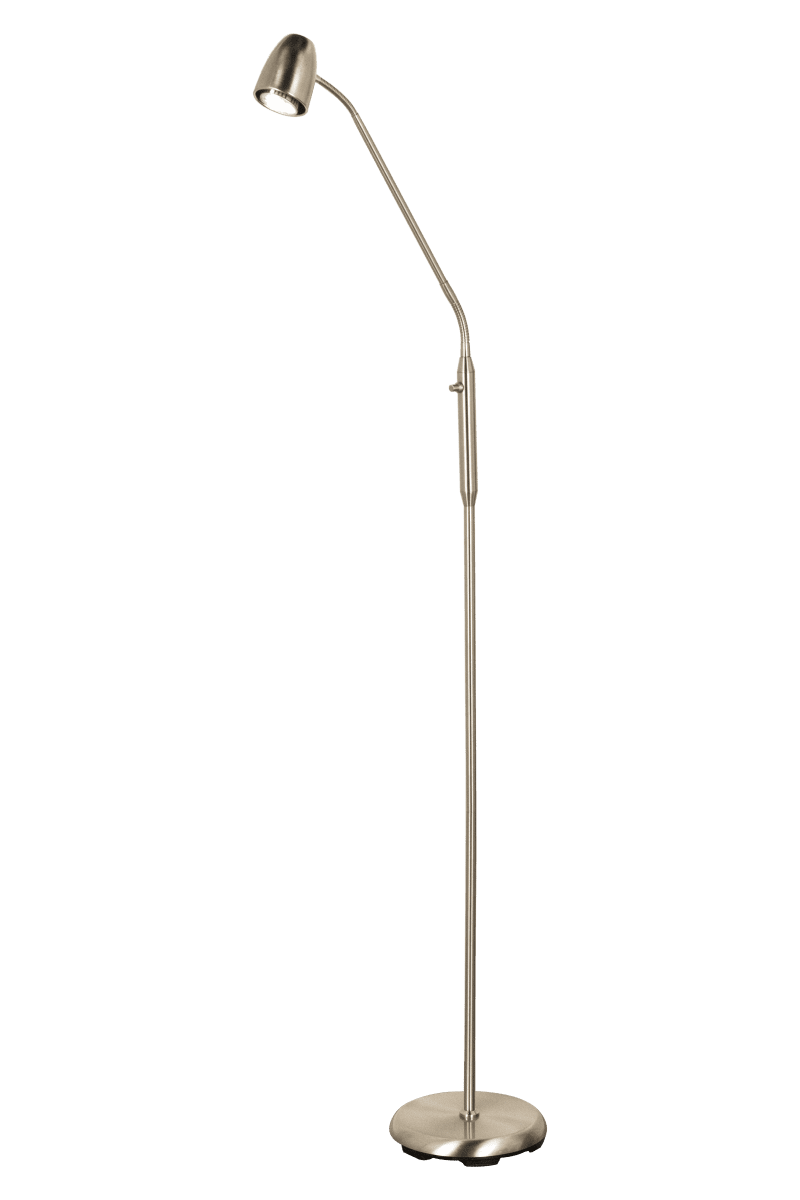 Sandnes 1 Stål gulvlampe Fra Aneta Lighting - stangen og et justerbart hoved.