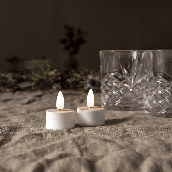 LED Telys Flamme Hvid Fra Star Trading - 