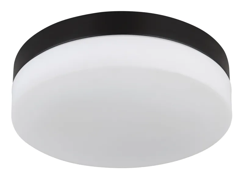 Vranos 24cm Sort Fra Globo Lighting - Lampan &auml;r tillverkad i aluminium och glas, vilket ger ett tidl&ouml;st och sofistikerat uttryck.