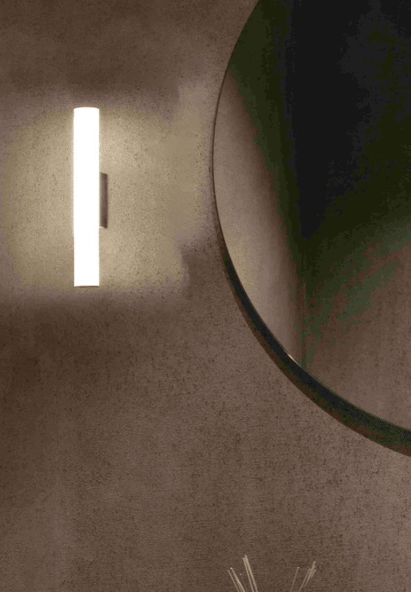 Volga Sort badeværelseslampe Fra Faro Barcelona - VOLGA er en sort v&aelig;glampe med LED-teknologi, lavet af aluminium.