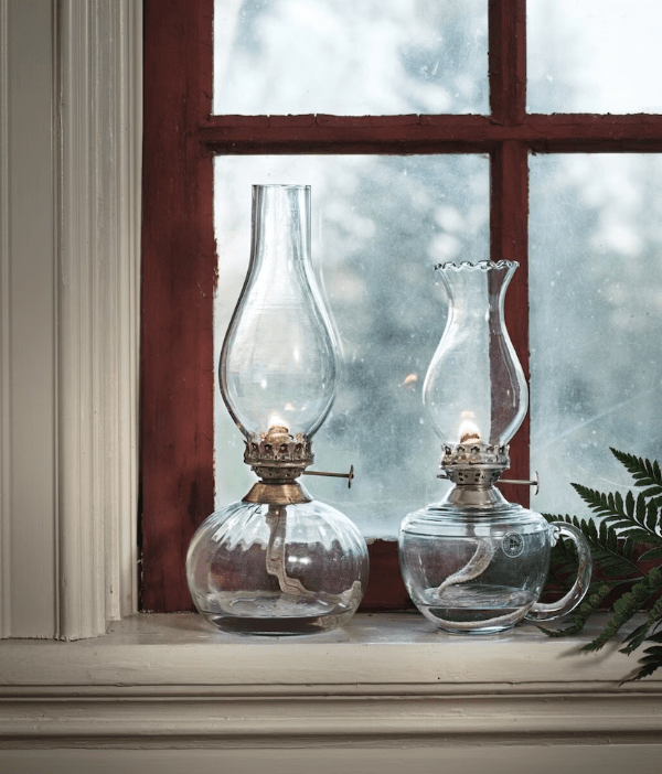 Kerosene lamp elisabeth round small Gennemsigtig Fra Strömshaga - Passer med væge artikelnummer 116210 og brændere med artikelnummer 128118G.