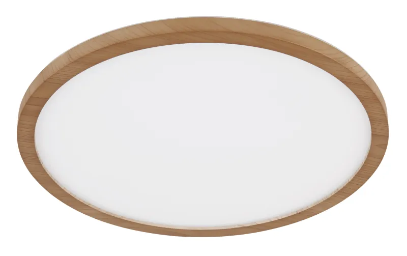 Sapana Ø42 Træ badeværelseslampe Fra Globo Lighting - Lampan &auml;r tillverkad av tr&auml;inspirerad och vit plast, vilket ger ett mjukt och bl&auml;ndfritt ljus.