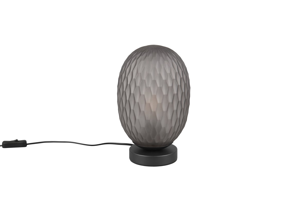 Facette 28cm Røg grå bordlampe Fra Trio Lighting - 