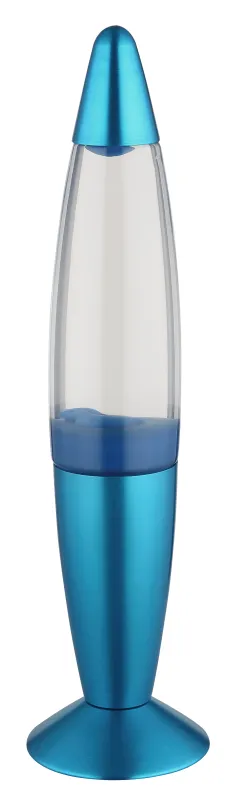 Etna Blå børnelampe Fra Globo Lighting - Etna &auml;r en fascinerande lavalampa med klar v&auml;tska och bl&aring;tt vax som sm&auml;lter l&aring;ngsamt och skapar hypnotiska ljuseffekter.